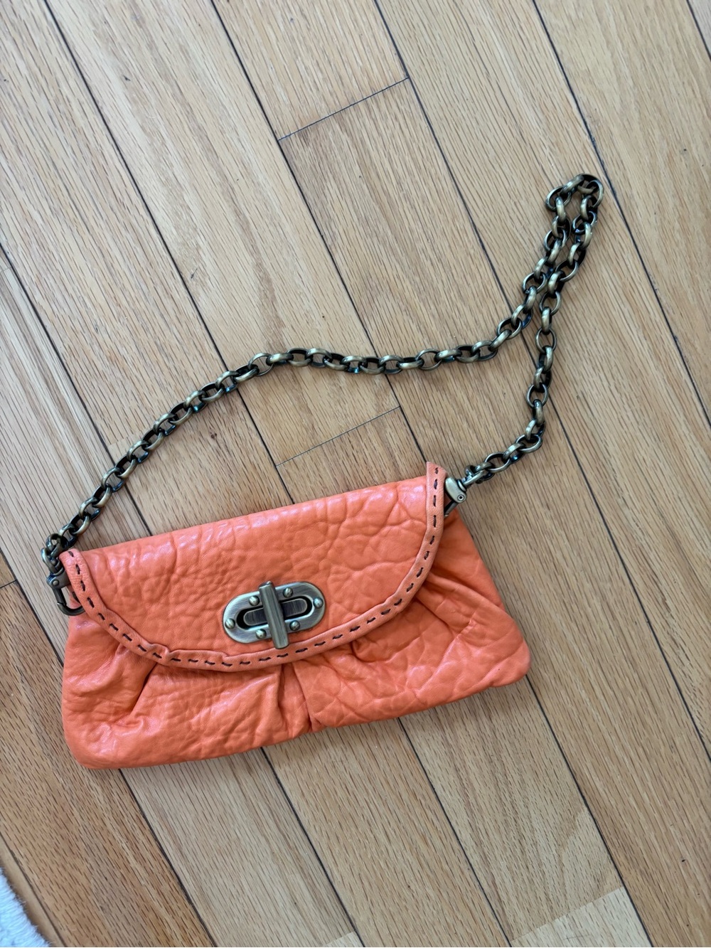 Carla Mancini vintage orange mini handbag / purse